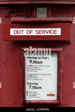 Royal mail stock. General view of Royal Mail vans reflected in a mirror ...