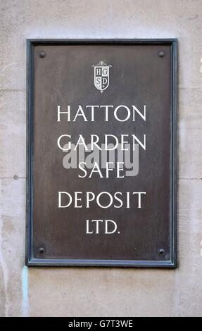 Hatton Garden Safe Deposit company raid Stock Photo