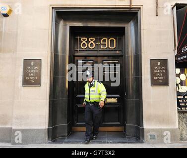 Hatton Garden Safe Deposit company raid Stock Photo