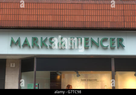 A Marks and Spencer store on Oxford Street. Stock Photo