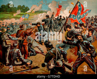 Battle of First Bull Run, July 21, 1861. USA Civil War Stock Photo