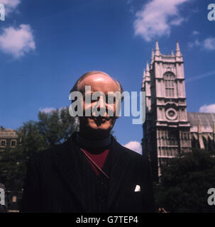 Dr. Donald Coggan, 64, Archbishop of York, at Westminster Abbey when he was named the next Archbishop of Canterbury, to succeed Dr. Michael Ramsey. Stock Photo