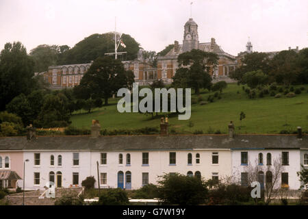Britannia Royal Naval College, Dartmouth, where Prince Andrew has now followed his father and elder brother Prince Charles as a midshipman. Stock Photo