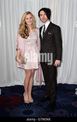 Ryan Gage and guest attending the Jameson Empire Film Awards 2015 held at Grosvenor House, on Park Lane, London Stock Photo
