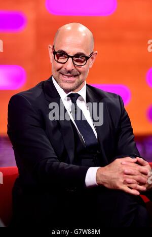 The Graham Norton Show - London. Stanley Tucci pictured during filming of The Graham Norton Show at the London Studios, in central London. Stock Photo