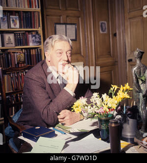 New poet Laureate, Cecil Day-Lewis pictured at his home in Greenwich, London. Stock Photo