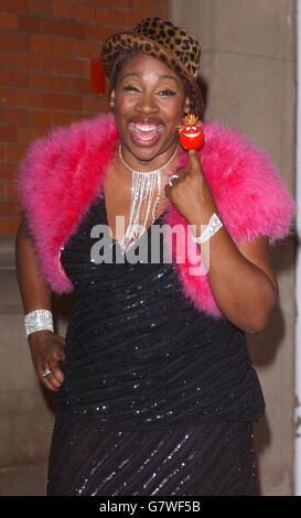 Comic Relief does Fame Academy - Lambeth College. Comedian Gina Yashere after being evicted. Stock Photo