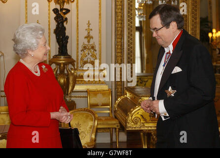 Britain's Queen Elizabeth II receives His Excellency the Ambassador of Finland, Mr Jaakko Laajava, who presented his Letter of Credence. Stock Photo