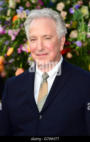 Alan Rickman attending the UK premiere of the film, A Little Chaos at the Odeon Kensington, London. PRESS ASSOCIATION Photo. Picture date: Monday April 13, 2015. Photo credit should read: Ian West/PA Wire Stock Photo