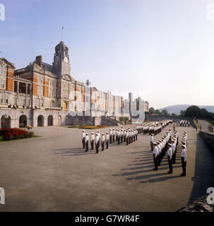 A view of Britannia Royal Naval College, Dartmouth, where the Prince of Wales starts a six-week course in September. Stock Photo