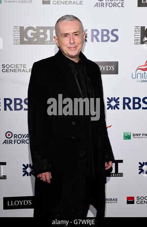 Holly Johnson arriving at the British LGBT Awards at the Landmark Hotel, London. Stock Photo