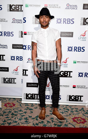 Marcus Collins arriving at the British LGBT Awards at the Landmark Hotel, London. Stock Photo