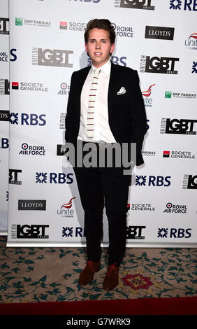 Luke Thomas arriving at the British LGBT Awards at the Landmark Hotel, London. Stock Photo