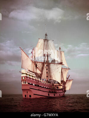 History - Mayflower Replica - Brixham Stock Photo