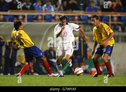 John Javier Restrepo and Luis Gabriel Rey of Colombia and Brian Mullan of USA Stock Photo