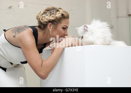 Britain's Happiest Cat auditions Stock Photo