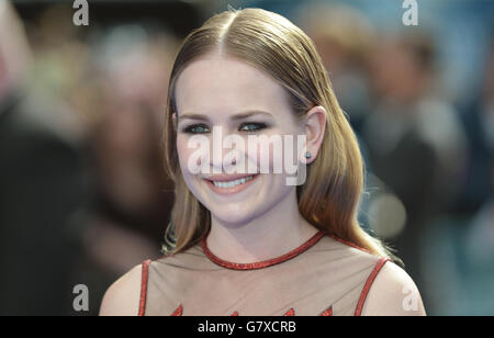 Britt Robertson attends the European Premiere of Tomorrowland, A World Beyond at the Odeon Leicester Square, London. Stock Photo