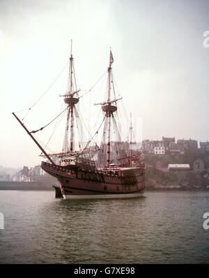 History - Mayflower Replica - Brixham Stock Photo