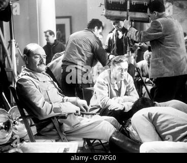Director DAVID LEAN (in white T shirt) and Camera Crew on set location ...