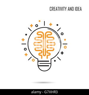 Creative Brain Idea Concept Background.Design for Poster Flyer Cover Brochure,abstract background.Business Idea and Education Stock Vector