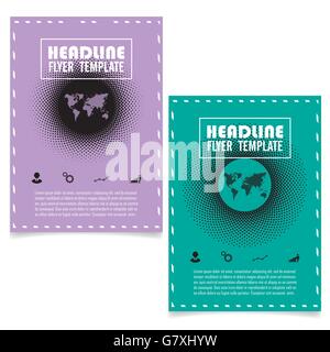 Halftone Book cover layout design.Abstract presentation background.Annual report Leaflet Brochure Flyer template A4 size design. Stock Vector