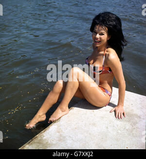 The German dancer and actress Laya Raki on a donkey Stock Photo - Alamy