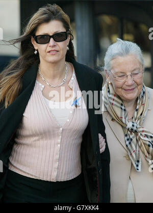 Mary Wragg (left) arrives with her adoptive mother Gwendoline Richards as the case continues in the trial of husband Andrew Wragg where he faces charges relating to the death of their son Jacob. Stock Photo
