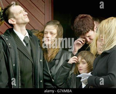 Andrew Morton funeral - St Dominic's church - Craigend Stock Photo