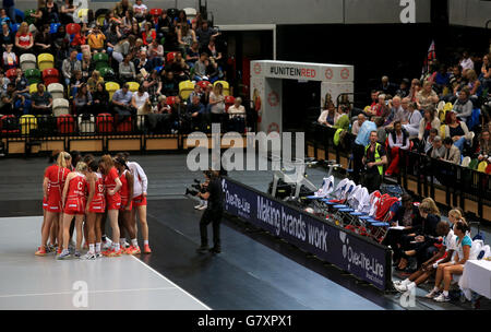 Netball - International Series - England v Trinidad and Tobago - Copper Box Arena Stock Photo