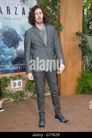 Los Angeles, USA. 27th June, 2016. LOS ANGELES, CA. June 27, 2016: Musician Hozier at the world premiere of 'The Legend of Tarzan' at the Dolby Theatre, Hollywood. Credit:  Sarah Stewart/Alamy Live News Stock Photo