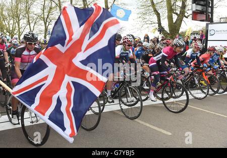 Cycling - Tour de Yorkshire - Stage Two - Selby-York. Riders set of at the start of Women's race in York, during the Tour de Yorkshire. Stock Photo