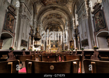 Parish church in Waidhofen an der Thaya, Waldviertel region, Lower Austria, Austria, Europe Stock Photo