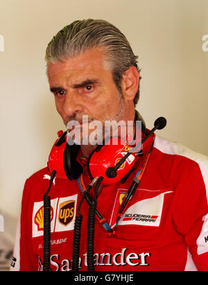 Ferrari Team Principal Maurizio Arrivabene during the practice day at the Circuit de Barcelona-Catalunya in Barcelona, Spain. Stock Photo