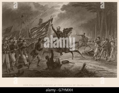 AMERICAN CIVIL WAR. General Kearney. Inset: Battle of Chantilly/Ox Hill