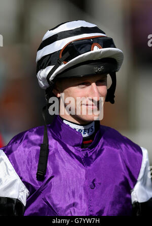 Jockey Joey Haynes during Discover Ascot Raceday at Ascot Racecourse, Ascot. Stock Photo