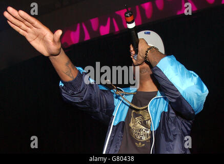 Nas Performs at Carling Brixton Academy. US hip hop artist Nas performs live. Stock Photo