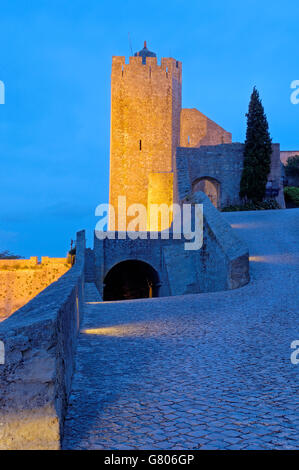 Palmela, Palmela castle at Dusk, now Pousada-hotel, Setubal district. Serra de Arrabida. Portugal. Europe Stock Photo