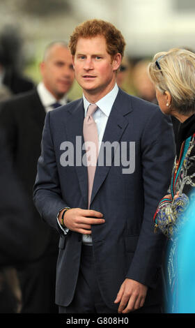 Prince Harry attends the annual Chelsea Flower show at Royal Hospital Chelsea in London. Stock Photo
