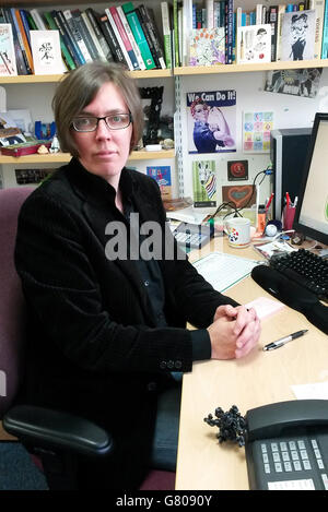 Professor Clare Bambra, director of Durham University's Centre for Health and Inequalities Research, at her office in Durham. Chelsea, as well as lifting the Premier League trophy, have won an alternative championship based on health statistics - but three of the country's biggest clubs, Manchester City, Everton and Liverpool, would be relegated. Stock Photo