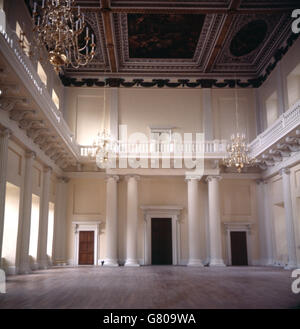 The restored Banqueting House in Whitehall, London. Built by Inigo Jones between 1619 and 1622 and with ceiling panels painted by Rubens, the Banqueting House is the only important part of Whitehall Palace that escaped the fire of 1698. It is now re-opened to the public. Stock Photo