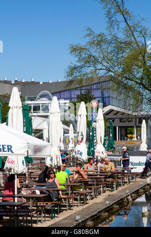 The Grugapark in Essen, Germany, a municipal park in the city center, with many plants, gardens, animals and leisure activity's Stock Photo