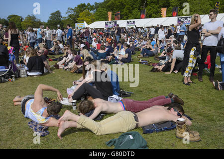 Atmosphere at the Radio 1 Big Weekend, held in Earlham Park, Norwich. Stock Photo