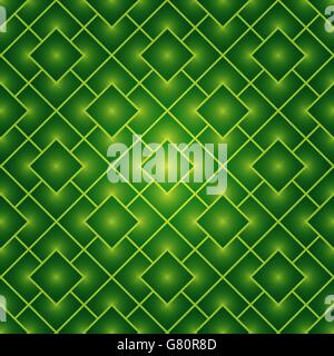Abstract Vector Background of Green Squares Seamless Pattern Stock Vector