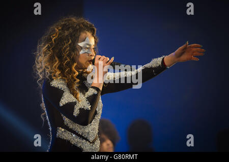 Ella Eyre performing at the Radio 1 Big Weekend, held in Earlham Park, Norwich. Stock Photo