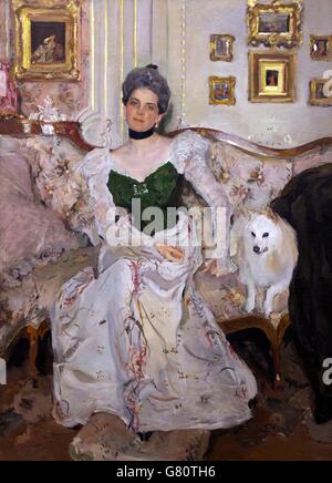 Portrait of Princess Zinaida Yusupova, by Valentin Serov, 1902, State Russian Museum, Saint Petersburg, Russia Stock Photo