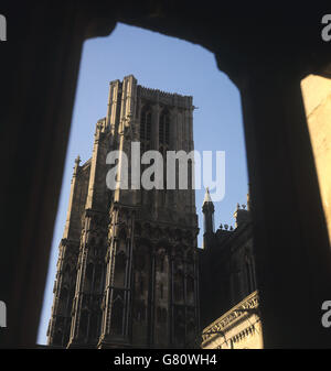 Buildings and Landmarks - Wells Cathedral - Somerset. Wells Cathedral in Somerset. Stock Photo