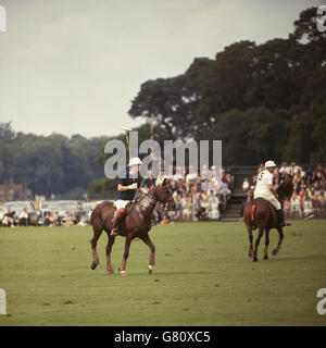 Royalty - Prince Charles playing Polo - Smith's Lawn, Windsor Great Park Stock Photo
