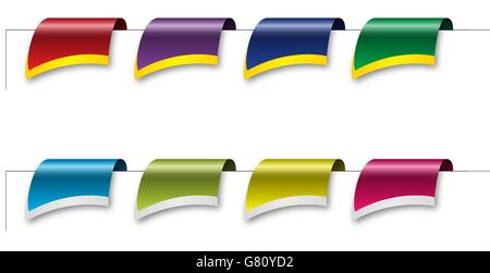 Abstract Vector Colored Page Ribbon Stock Vector