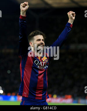 Soccer - UEFA Champions League - Final - Juventus v Barcelona - Olympiastadion. Barcelona's Gerard Pique celebrates Stock Photo