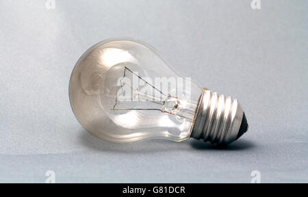 E27 Light bulb isolated on a grey background Stock Photo